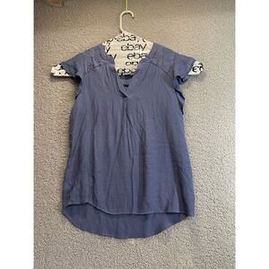 Comp Blu Top Womens‎ Sz M Blue Sleeveless Stretch Tunic Tank